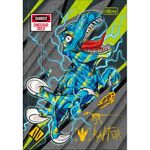 caderno linguagem brochura 48 folhas capa dura raptor