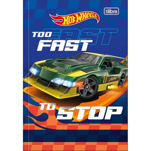 caderno linguagem brochura 48 folhas capa dura hot wheels