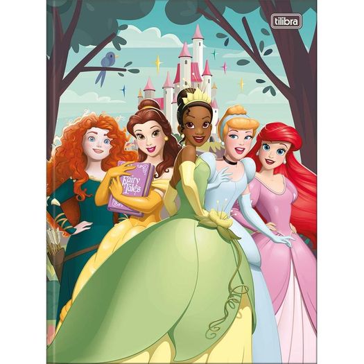 caderno brochurão 80 folhas capa dura princesas disney caderno brochurão 80 folhas capa dura princesas disney