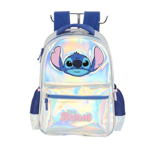 mochila com alça stitch metalizada prata mochila com alça stitch metalizada prata