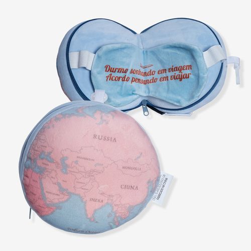 máscara de dormir almofada sleepy mask 2 em 1 viagem