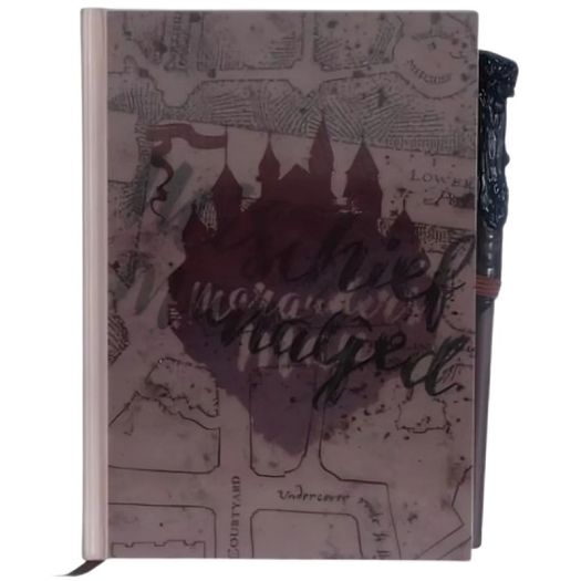 caderno de anotações mapa do maroto com caneta varinha caderno de anotações mapa do maroto com caneta varinha