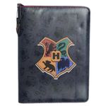 caderno de anotações com pasta zíper hogwarts caderno de anotações com pasta zíper hogwarts
