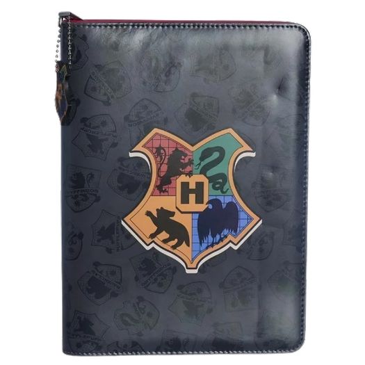 caderno de anotações com pasta zíper hogwarts caderno de anotações com pasta zíper hogwarts