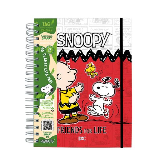 caderno smart mini snoopy 80 folhas caderno smart mini snoopy 80 folhas