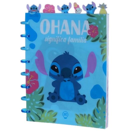 caderno de anotações stitch com divisórias caderno de anotações stitch com divisórias