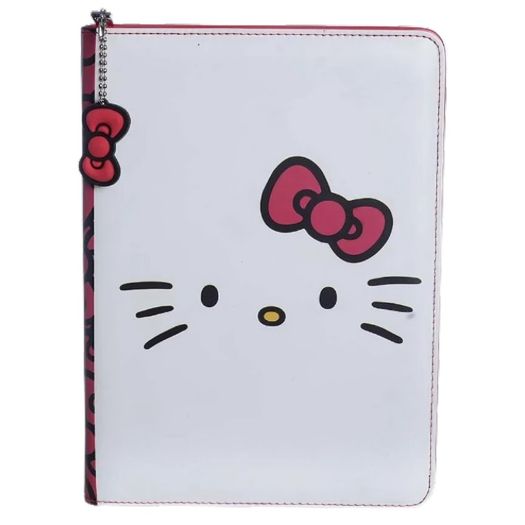 caderno de anotações com pasta zíper hello kitty caderno de anotações com pasta zíper hello kitty