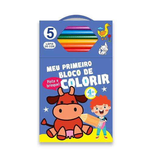meu primeiro bloco de colorir azul - 04 anos