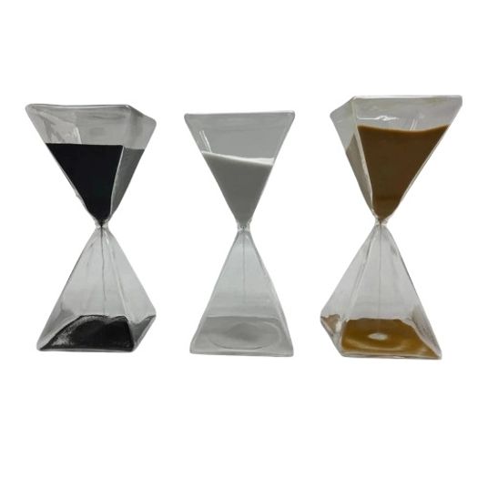 ampulheta de vidro quadrada decorativa diversas cores ampulheta de vidro quadrada decorativa diversas cores