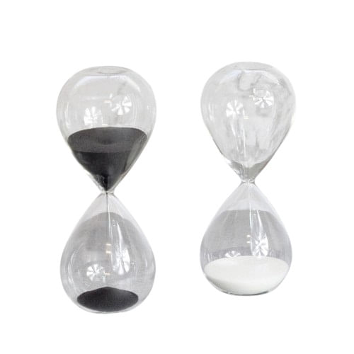 ampulheta de vidro gota decorativa diversas cores