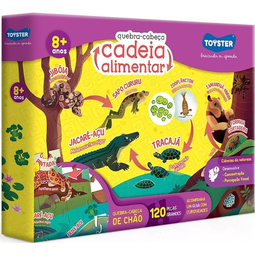 quebra-cabeça grandão 120 peças cadeia alimentar quebra-cabeça grandão 120 peças cadeia alimentar