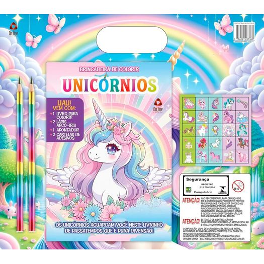 unicórnios brincadeira de colorir