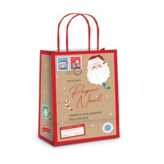 sacola para presente natal polo norte média sacola para presente natal polo norte média