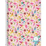 caderno universitário 1x1 96 folhas capa dura 7x7mm d+ quadriculado