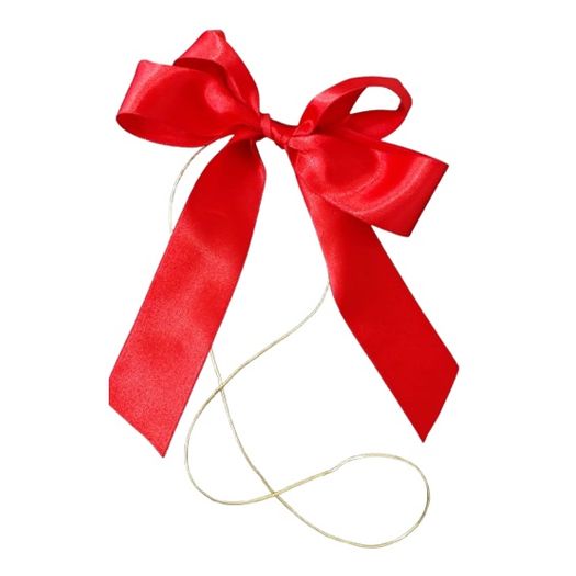 laço duplo pronto de cetim vermelho liso laço duplo pronto de cetim vermelho liso