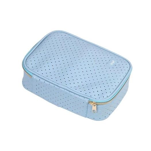 estojo box azul perfurado estojo box azul perfurado