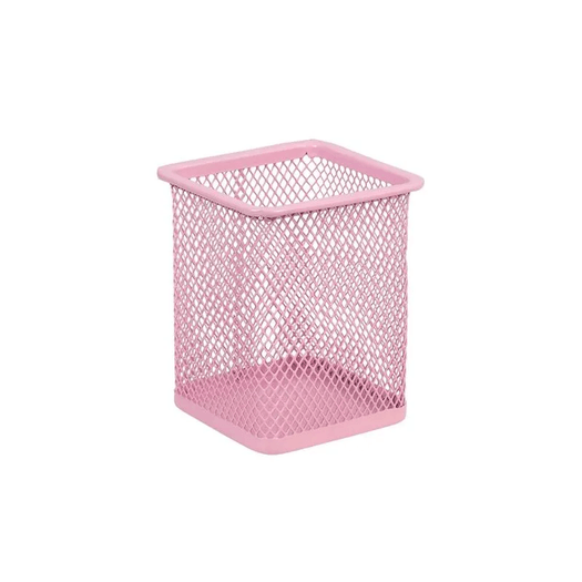 porta caneta quadrado aramado rosa pastel porta caneta quadrado aramado rosa pastel