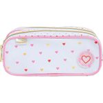 estojo duplo academie azul coração metalizado estojo duplo academie azul coração metalizado