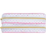 estojo duplo academie azul coração metalizado estojo duplo academie azul coração metalizado