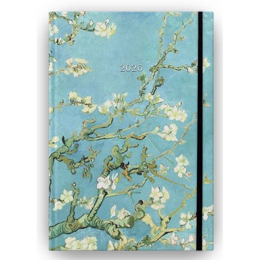 agenda diária 2026 capa dura costurada amendoeira em flor agenda diária 2026 capa dura costurada amendoeira em flor