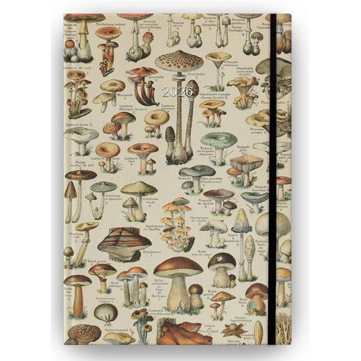 agenda diária 2026 capa dura costurada cogumelos agenda diária 2026 capa dura costurada cogumelos