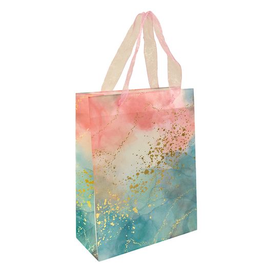 sacola para presente marmorizado média sacola para presente marmorizado média