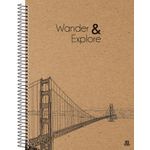 caderno universitário 10x1 160 folhas capa dura paper kraft diversos modelos