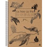 caderno universitário 10x1 160 folhas capa dura paper kraft diversos modelos
