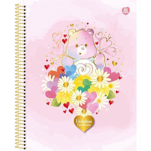 caderno colegial 1x1 80 folhas capa dura ursinhos carinhosos diversos modelos