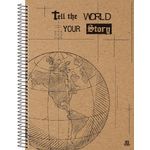 caderno universitário 10x1 160 folhas capa dura paper kraft diversos modelos