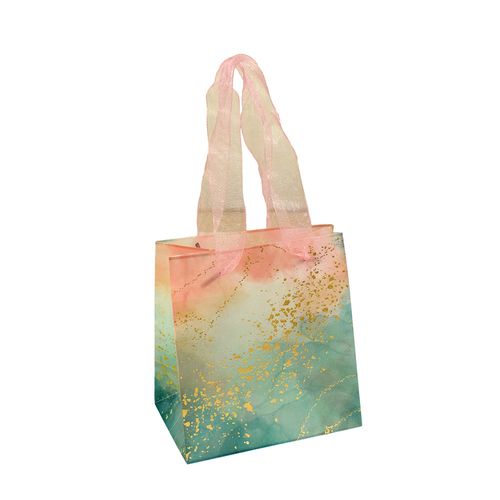 sacola para presente marmorizado pequena