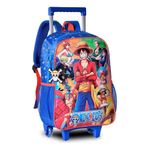 mochila com rodinha one piece azul mochila com rodinha one piece azul