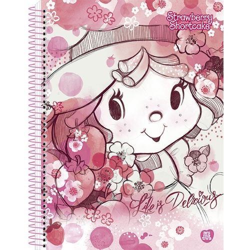 caderno colegial 10x1 160 folhas capa dura moranguinho diversos modelos