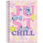 caderno linguagem espiral 80 folhas capa dura stitch caderno linguagem espiral 80 folhas capa dura stitch