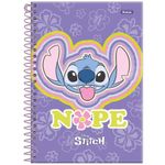 caderno linguagem espiral 80 folhas capa dura stitch caderno linguagem espiral 80 folhas capa dura stitch