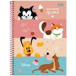 caderno universitário 1x1 80 folhas capa dura disney pets caderno universitário 1x1 80 folhas capa dura disney pets