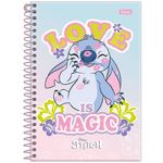 caderno linguagem espiral 80 folhas capa dura stitch caderno linguagem espiral 80 folhas capa dura stitch