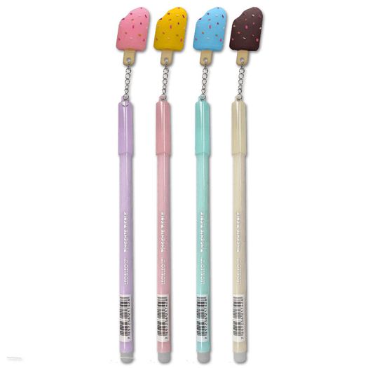 caneta gel com pingente picolé caneta gel com pingente picolé