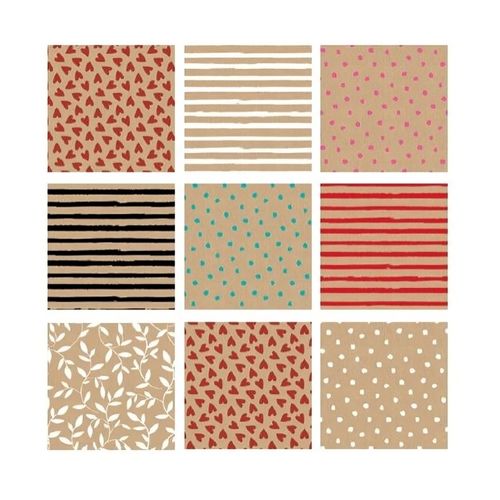 papel para presente sortido decorado kraft rolinho 1 folha