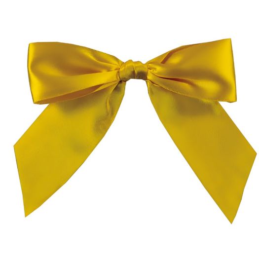 laço pronto de fita cetim dourado com 3 unidades laço pronto de fita cetim dourado com 3 unidades