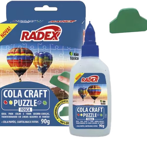 cola quebra cabeça puzzle fosca com espátula