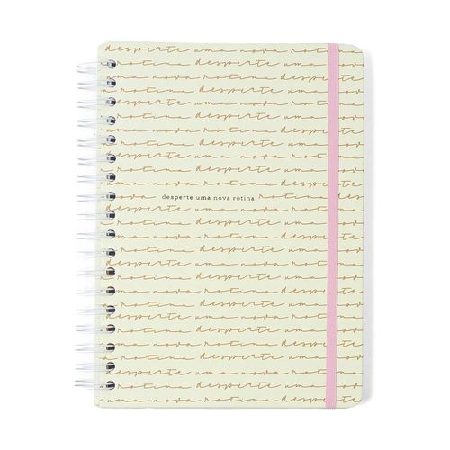 caderno colegial 10x1 160 folhas capa dura kemily desperte off white
