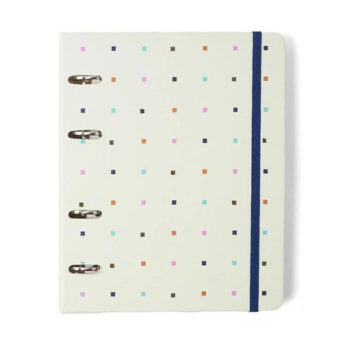caderno criativo argolado office duo bossa nova pontos a5 off white