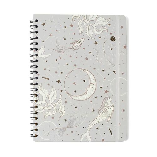 caderno universitário 1x1 80 folhas capa dura astral maré off white