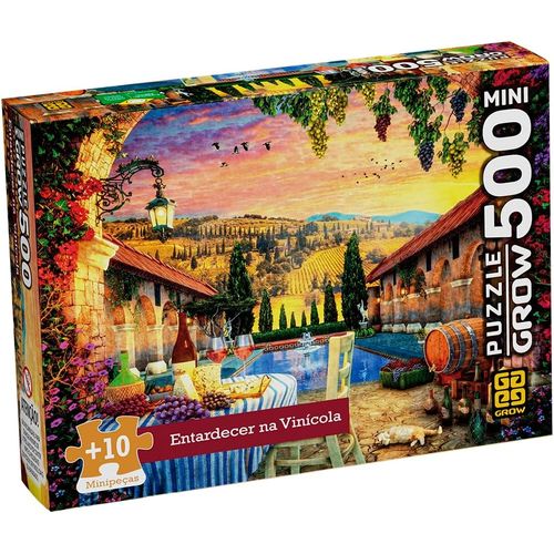 quebra-cabeça mini 500 peças entardecer na vinícula