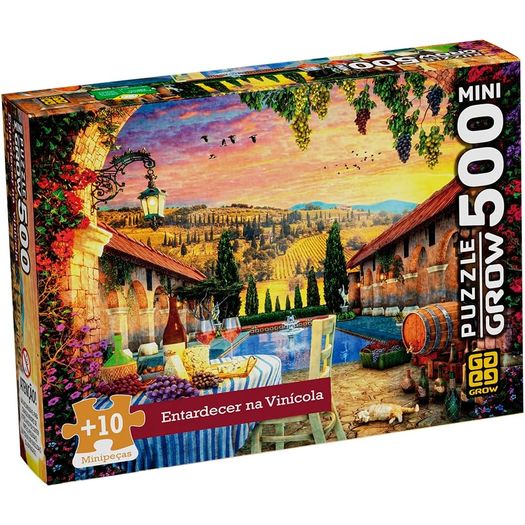 quebra-cabeça mini 500 peças entardecer na vinícula quebra-cabeça mini 500 peças entardecer na vinícula
