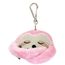 chaveiro pelúcia preguiça rosa