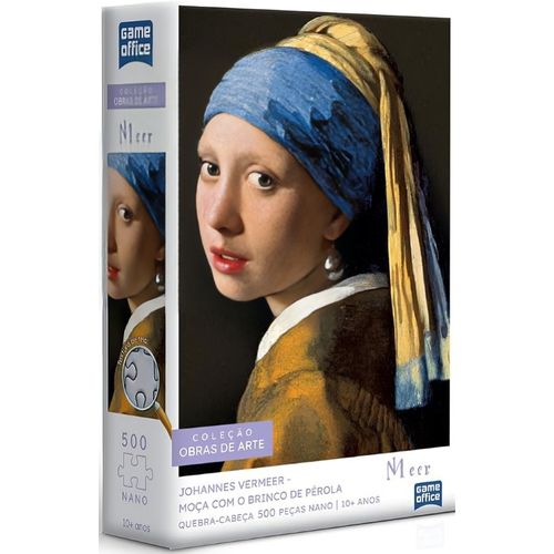 quebra-cabeça 500 peças nano vermeer moça com brinco