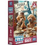 quebra-cabeça 500 peças mundo cão poodle francês quebra-cabeça 500 peças mundo cão poodle francês