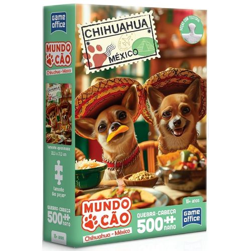 quebra-cabeça 500 peças mundo cão chihuahua